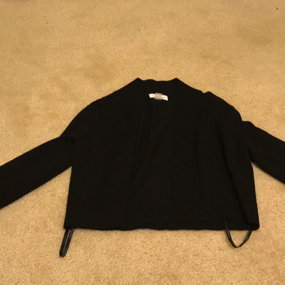 black cropped cardigan
